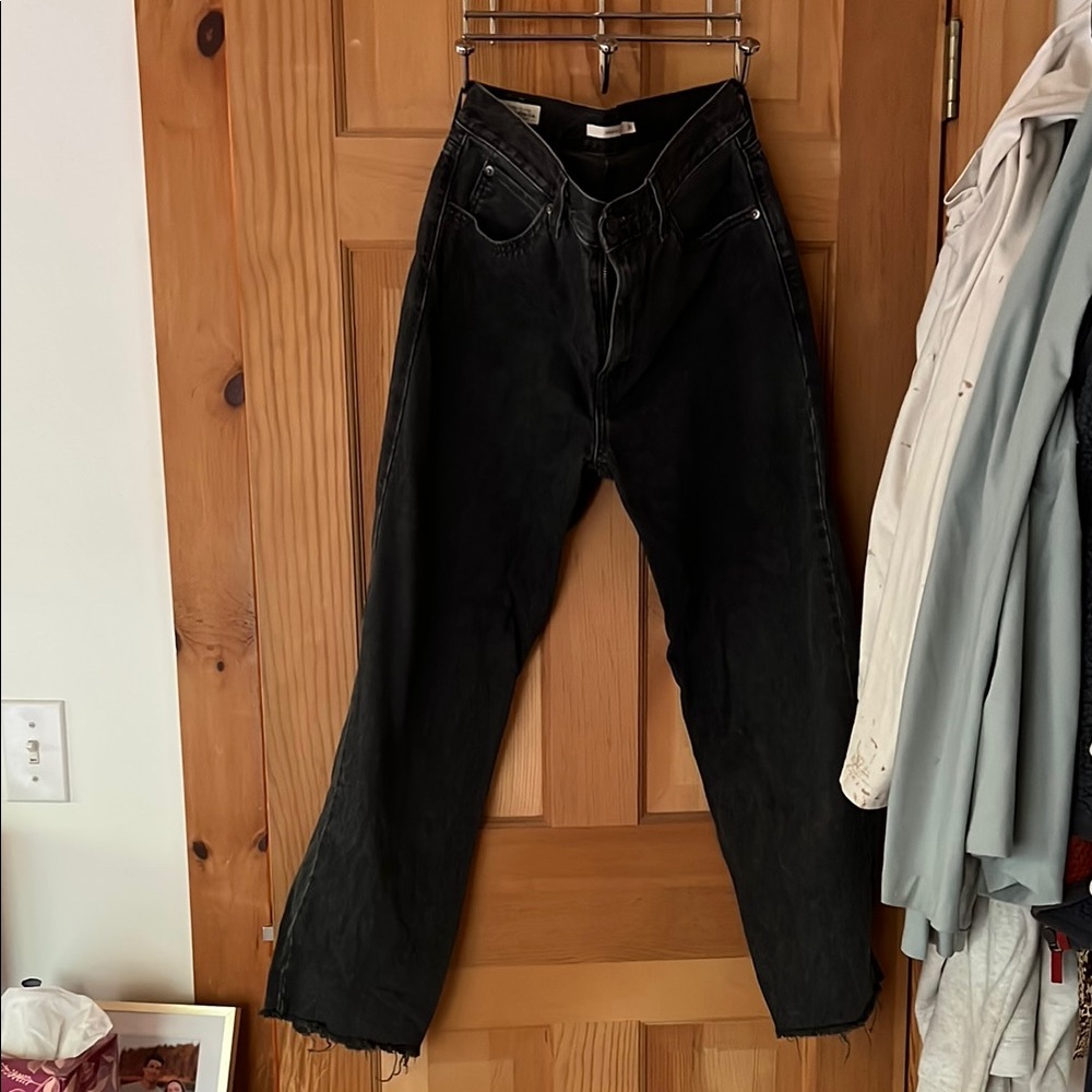 Levi's Washed Black Dad Jeans